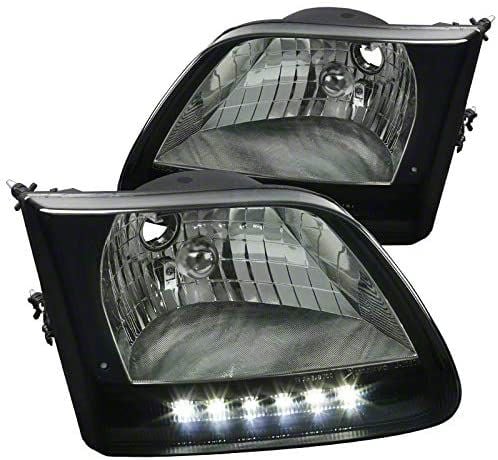 Factory Style Headlights; Chrome Housing; Clear Lens (97-03 F-150)