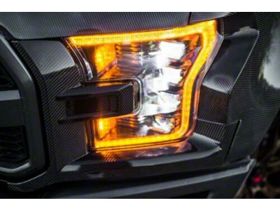 Headlight Trim; Carbon Fiber (17-20 F-150 Raptor)