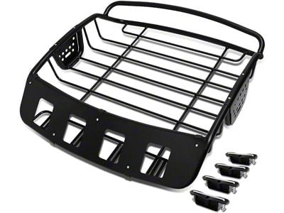 Heavy Duty Roof Rack Cargo Basket; Black (Universal; Some Adaptation May Be Required)