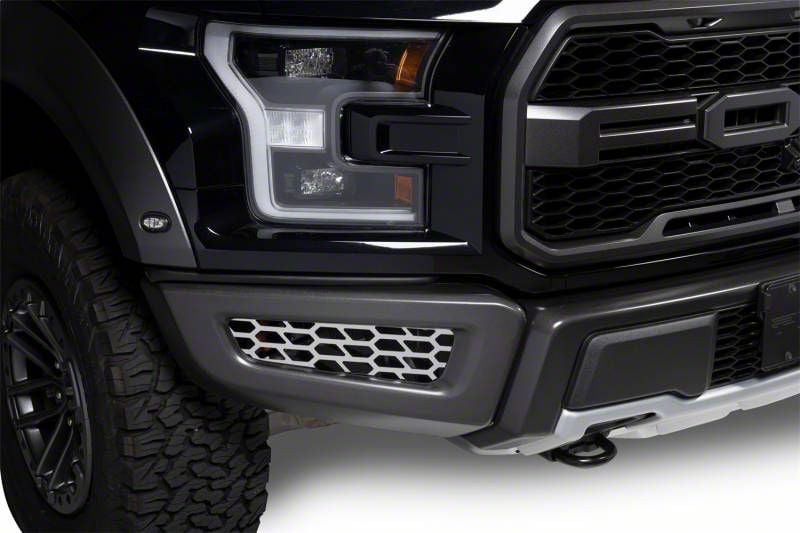 Putco Hex Shield Lower Bumper Grille Insert; Polished (17-20 F-150 Raptor)