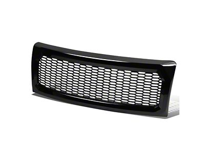 Honeycomb Mesh Upper Replacement Grille; Gloss Black (09-14 F-150, Excluding Raptor)