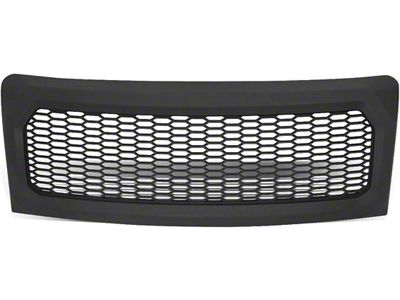 Honeycomb Mesh Upper Replacement Grille; Matte Black (09-14 F-150, Excluding Raptor)