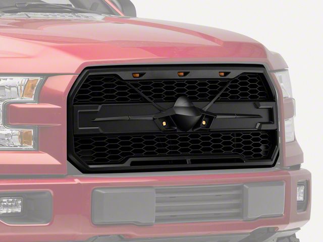 RedRock Honeycomb Style Upper Replacement Grille (15-17 F-150, Excluding Raptor)