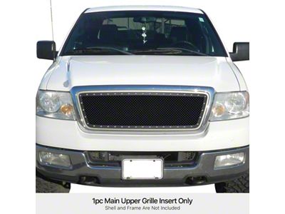 Honeycomb Style Wire Mesh Upper Overlay Grilles; Black (04-08 F-150, Excluding FX2, FX4 & King Ranch)
