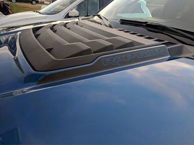 Hood Cowl Decals; Gloss Black (17-20 F-150 Raptor)