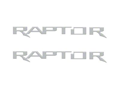 Hood Cowl Letter Inserts; Avalanche Gray (21-25 F-150 Raptor)