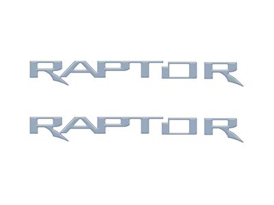 Hood Cowl Letter Inserts; Azure Gray (21-25 F-150 Raptor)