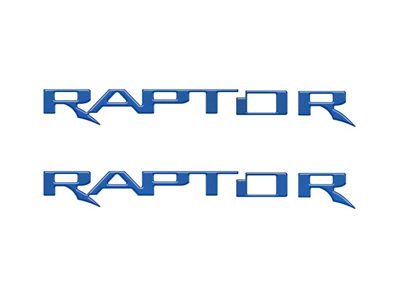 Hood Cowl Letter Inserts; Blue Lightning (21-25 F-150 Raptor)