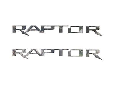 Hood Cowl Letter Inserts; Camouflage (21-25 F-150 Raptor)