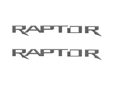 Hood Cowl Letter Inserts; Carbonized Gray (21-25 F-150 Raptor)
