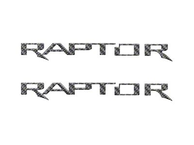 Hood Cowl Letter Inserts; Domed Carbon Fiber (21-25 F-150 Raptor)