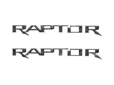 Hood Cowl Letter Inserts; Forged Carbon Fiber (21-25 F-150 Raptor)