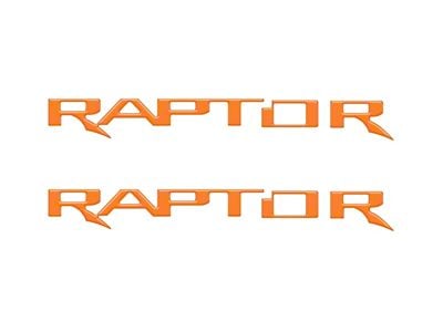 Hood Cowl Letter Inserts; Gloss Orange (21-24 F-150 Raptor)