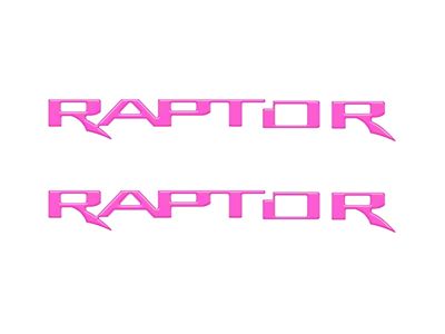 Hood Cowl Letter Inserts; Hot Pink (21-24 F-150 Raptor)