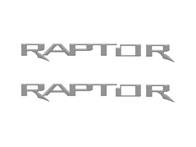Hood Cowl Letter Inserts; Leadfoot Gray (21-25 F-150 Raptor)