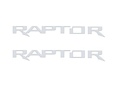 Hood Cowl Letter Inserts; Matte White (21-25 F-150 Raptor)