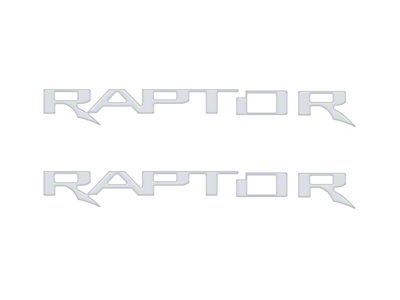 Hood Cowl Letter Inserts; Matte White (21-24 F-150 Raptor)