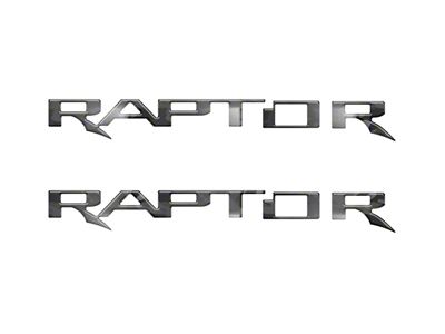 Hood Cowl Letter Inserts; Reflective Black Shadow (21-25 F-150 Raptor)