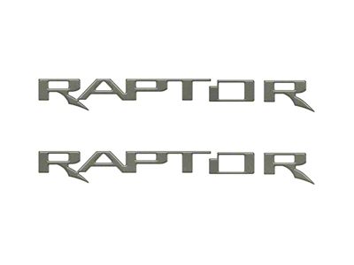Hood Cowl Letter Inserts; Stone Gray (21-25 F-150 Raptor)