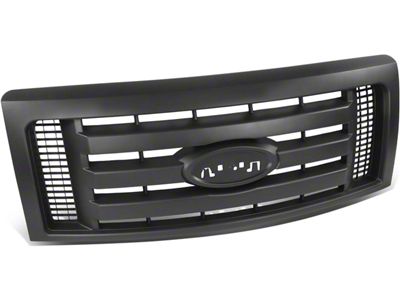 Horizontal Bar Style Upper Replacement Grille; Chrome (09-14 F-150, Excluding Raptor)
