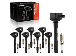 Ignition Coil Set with Iridium and Platinum Spark Plugs; Set of 16; Black (18-20 5.0L F-150)