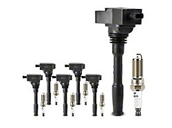 Ignition Coil Set with Iridium Spark Plugs; Black (18-23 2.7L EcoBoost F-150)