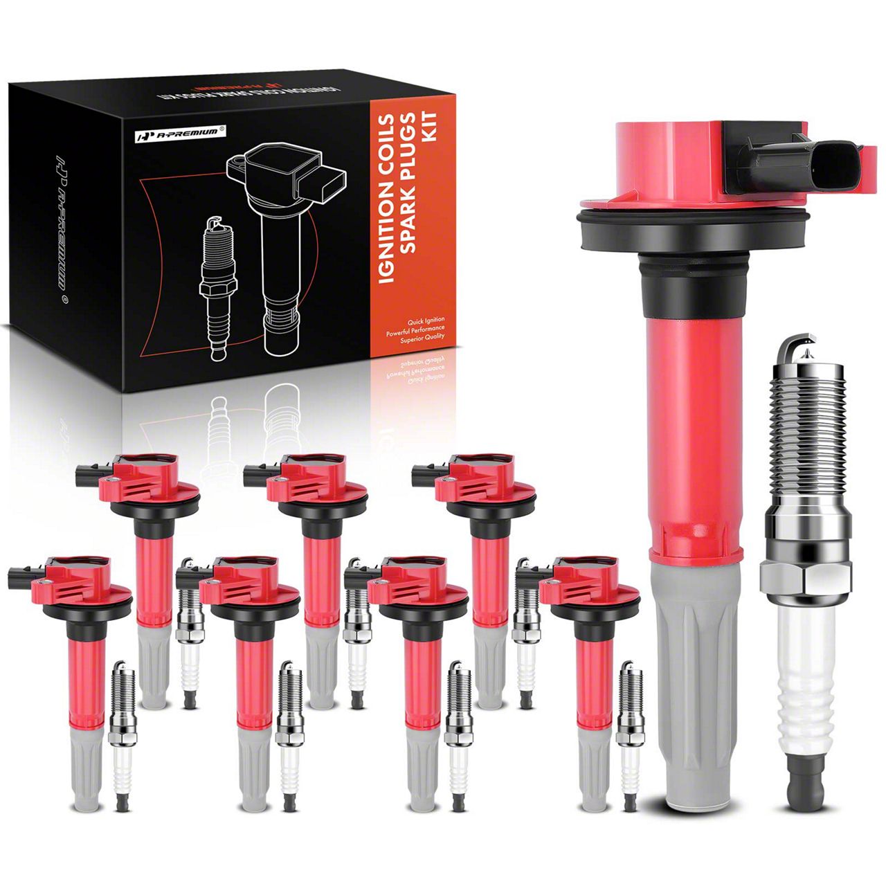 6 ADP Ignition Coils + 6 Iridium Spark Plugs Kit For Ford F-150, Flex, Lincoln MKS MKT