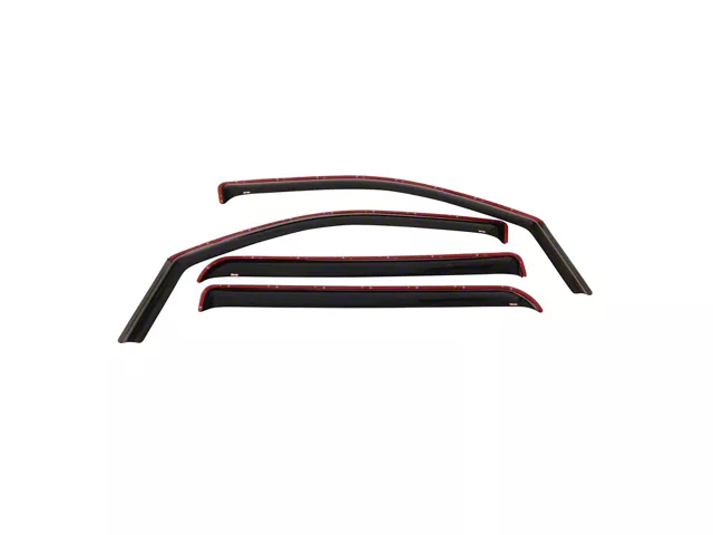 In-Channel Window Deflectors; Front and Rear; Smoke (09-14 F-150 SuperCrew)