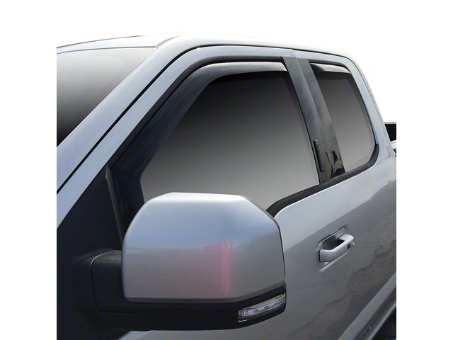 In-Channel Window Deflectors; Front and Rear; Smoke (15-24 F-150 SuperCab)