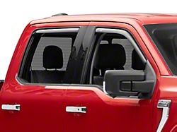 In-Channel Ventvisor Window Deflectors; Front and Rear; Dark Smoke (15-24 F-150 SuperCrew)