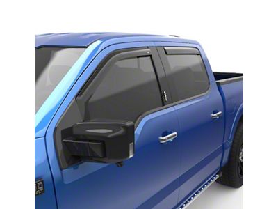 EGR In-Channel Window Visors; Front and Rear; Dark Smoke (15-24 F-150 SuperCrew)