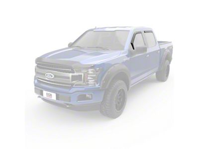 EGR In-Channel Window Visors; Front and Rear; Matte Black (15-25 F-150 SuperCab)