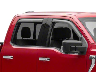 EGR In-Channel Window Visors; Front and Rear; Matte Black (15-25 F-150 SuperCrew)