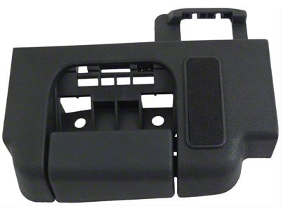 Interior Door Handle; Rear Right; Textured Black; Black Lever; Plastic (09-14 F-150 SuperCab)