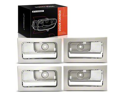 Interior Door Handles; Front and Rear; Platinum and Chrome (09-14 F-150 SuperCrew w/ Power Locks)