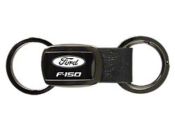 F-150 Leather Tri-Ring Key Fob; Gunmetal