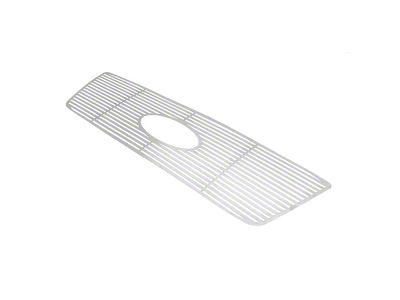 Laser Cut Sheet Upper Grille Overlay; Hairline Silver (04-08 F-150, Excluding FX2, FX4 & King Ranch)