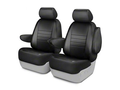 LeatherLite Series Front Seat Covers; Black (01-03 F-150 w/ Bucket Seats)