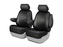 Fia LeatherLite Series Front Seat Covers; Black (15-25 F-150 w/ Bucket Seats)