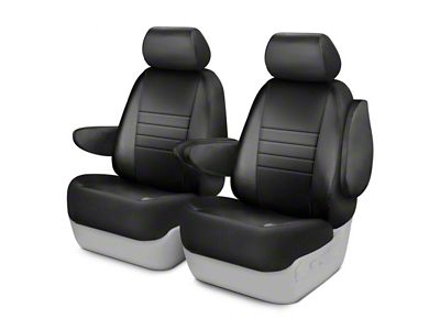 LeatherLite Series Front Seat Covers; Black (15-24 F-150 w/ Bucket Seats)