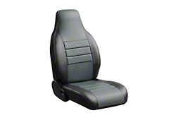 Fia LeatherLite Series Front Seat Covers; Gray (09-14 F-150 w/ Bucket Seats)