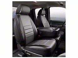 Fia LeatherLite Series Front Seat Covers; Gray (00-03 F-150 w/ Bench Seat, Built-In Headrests & Center Armrest w/ 2 Cup Holders)