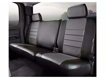 Fia LeatherLite Series Rear Seat Cover; Gray (15-25 F-150 SuperCrew)