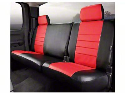 Fia LeatherLite Series Rear Seat Cover; Red (15-25 F-150 SuperCrew)