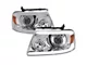LED Bar Projector Style Headlights; Chrome Housing; Clear Lens (04-08 F-150)