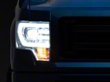 LED DRL Projector Headlights; Chrome Housing; Clear Lens (09-14 F-150 w/ Factory Halogen Headlights)