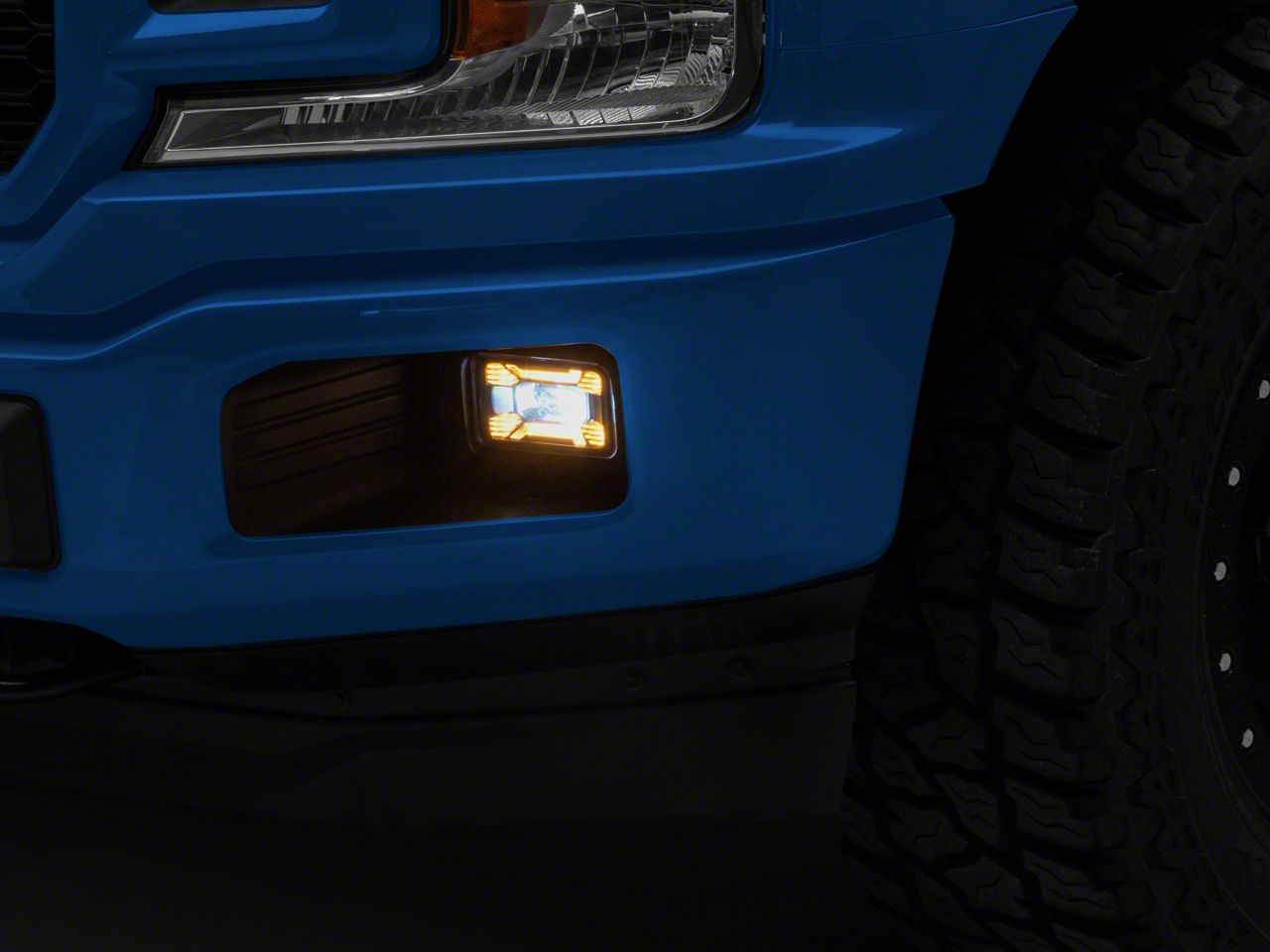 LED Fog Lights For 2021-2023 Ford F-150 XL – Clear Lens, Amber Turn Signal, 3-Yr Warranty