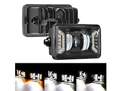 LED Fog Lights with DRL and Amber Turn Signal; Black Housing (15-20 F-150, Excluding Raptor)