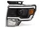LED Strip Projector Headlights; Matte Black Housing; Clear Lens (09-14 F-150 w/ Factory Halogen Headlights)