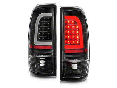 LED Tail Lights; Black Housing; Clear Lens (97-03 F-150 Styleside Regular Cab, SuperCab)